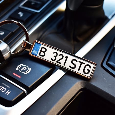 Breloc personalizat cu număr auto - Bolt [1]