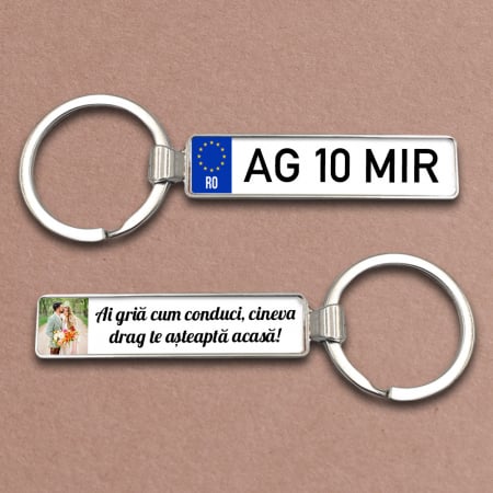 BLACK FRIDAY - Breloc personalizat cu număr auto - Bolt