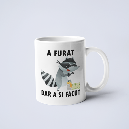 Paste - Cana personalizata cu text -  A furat