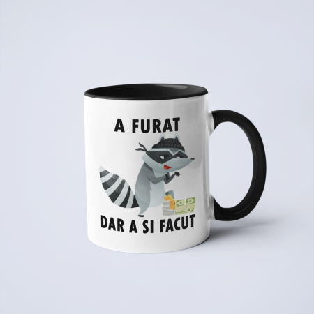 Cana personalizata cu text -  A furat [1]