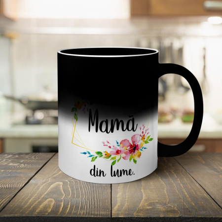 Ocazii speciale - Cana termosensibila personalizata cu text si/sau fotografie, 330 ml