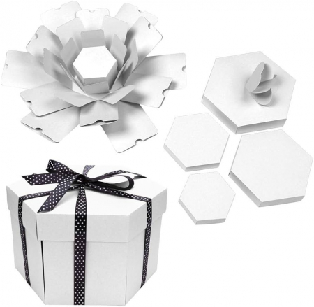 Cutie foto exploziva hexagonala alba [0]