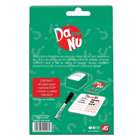 Joc de carti AS Games - Da sau Nu, limba romana [1]