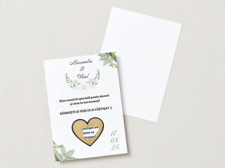 Nunta - Lozuri castigatoare personalizate pentru nunta 10x15 cm