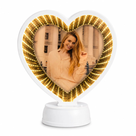 Paste - Oglinda Magica LED in forma de inima personalizata