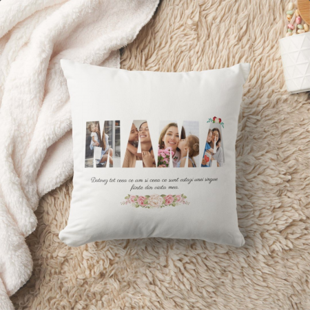 Perna personalizata MAMA cu 4 poze si mesaj [1]
