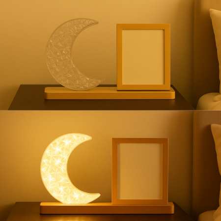 Rama foto pesonalizata cu lampa semiluna [2]