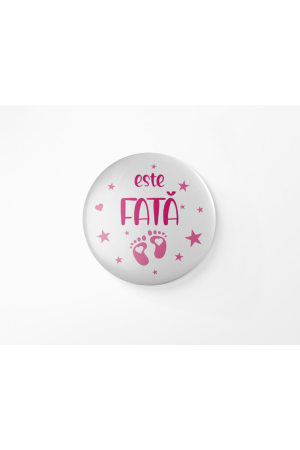 Insigne personalizate - Set 10 insigne personalizate Gender Reveal - Este fata