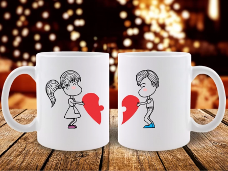 Ocazii speciale - Set 2 cani personalizate “inima despartita”