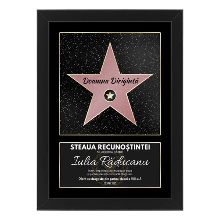 Tablou a4 personalizat steaua recunostintei - absolvire [3]