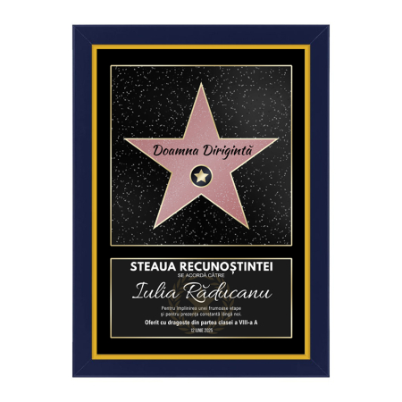 Tablou a4 personalizat steaua recunostintei - absolvire [5]