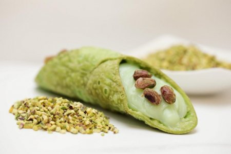 Cannoli cu fistic 8 cm