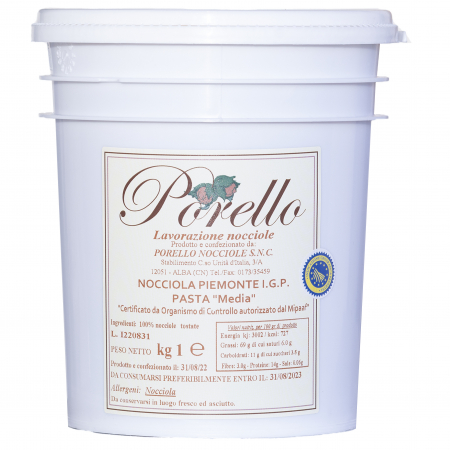 Pasta de alune de padure origine Piemonte IGP Porello 1 kg