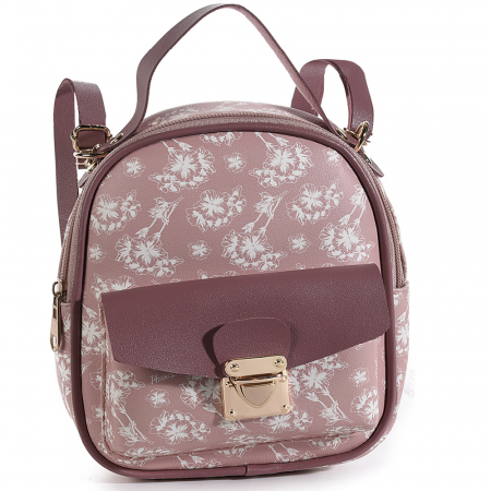 Accesorii femei - Rucsac-geanta mini "Foulard", roz baby