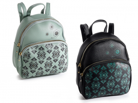 Toate produsele - 2 Mini Rucsacuri piele ecologica cu buzunar, 19x10x21 cm, negru si verde menta