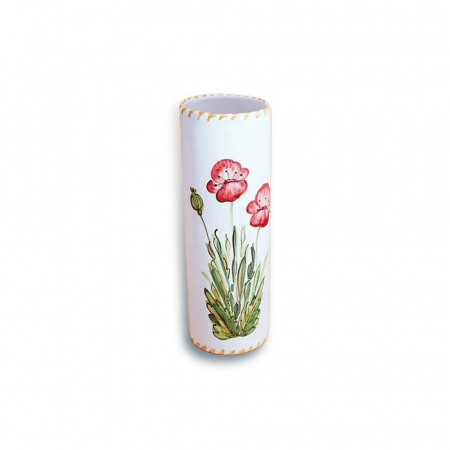 Artizanat Ceramica - Vaza Bella cu flori de mac