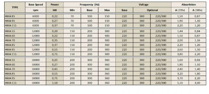 Spindle Hertz Motor HMA.XX_L41.9MK-AK-1R rectangular cu canal pana 16 mm Surub M10 [2]