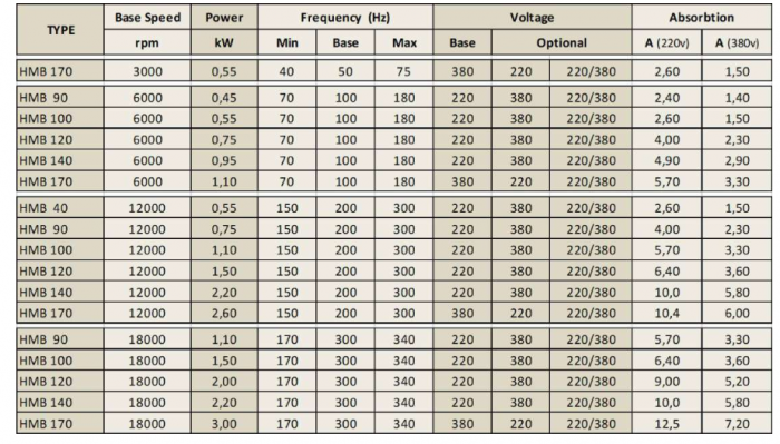 Spindle Hertz Motor HMB.XX_L36.25F-AK-2R (1R) rectangular cu canal pana 20 mm SW22 [2]