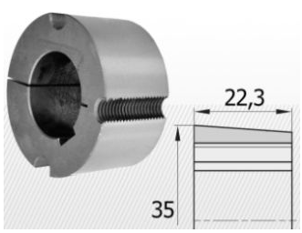 Cuplaje - Bucsa conica cu alezaj metric 1008