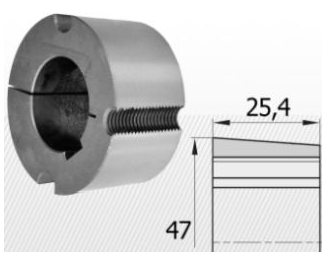 Cuplaje - Bucsa conica cu alezaj metric 1210