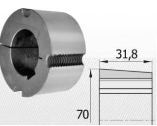 Cuplaje - Bucsa conica cu alezaj metric 2012