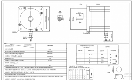Motor stepper E Series Nema 34 Stepper Motor Bipolar 1.8deg 4.8 Nm(679.87oz.in) 6.0A 86x86x80mm 4 Wires pas cu pas 34HE31-6004S [2]