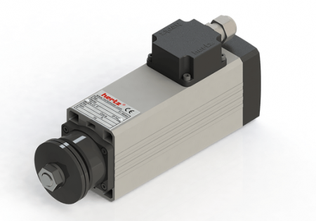 Spindle Hertz cu Profil special - Spindle Hertz Motor HM55.XX_FL32.63.8M-CK-2R rectangular prindere cu flansa 63mm pentru panza cu diametrul interior de 32mm