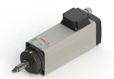 Spindle Hertz cu Profil special - Spindle Hertz Motor HM73.XX_L3.41.9MK-CK-2R rectangular cu prindere cu filet M10 si canal pana de 16mm