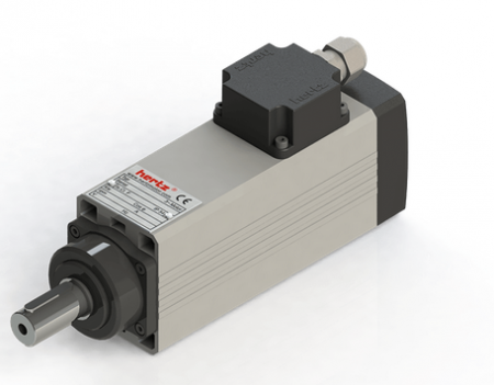 Spindle Hertz cu Profil special - Spindle Hertz Motor HM55.XX_L3.40FK-CK-2R rectangular cu axa de 20mm cu canal pana