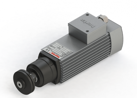 Spindle Hertz cu Profil special - Spindle Hertz Motor HMA.XX_FL20.54.26F-CK-2R rectangular prindere cu flansa 54mm  pentru panza cu diametrul interior de 20mm