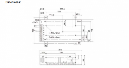 Sursa in comutatie 201W 12V 16.5A 115/230V Stepper Motor CNC Router [1]