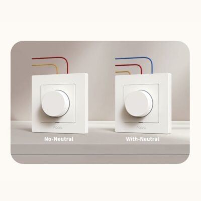 Comutator inteligent Aqara H2 Dimmer EU, Zigbee + Thread cu cablaj universal [3]