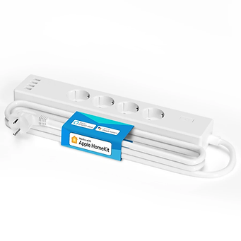 Prelungitor inteligent Meross MSS425F, WiFi, HomeKit, 4 Schuko, 4 USB, 1,8m [1]