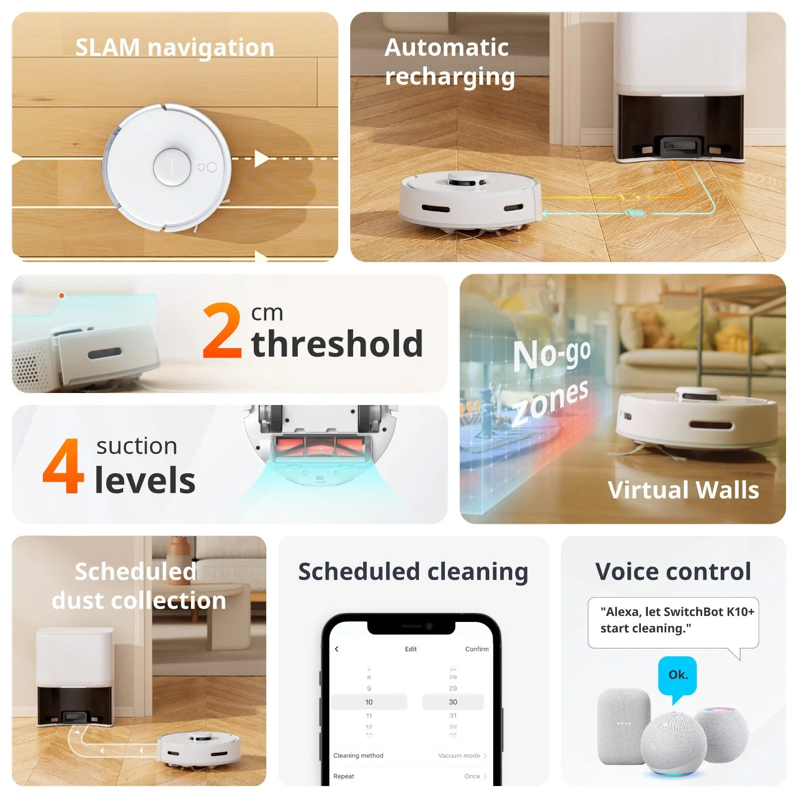 Robot aspirator SwitchBot Mini Robot Vacuum K10+ [6]