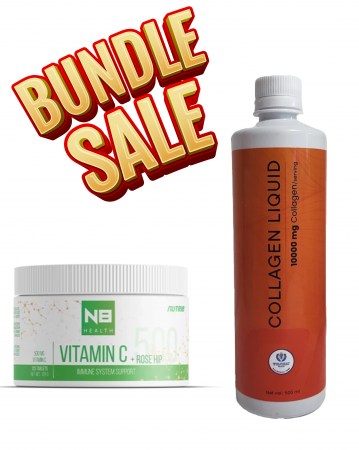 Vitamine - Collagen 500ml Si Vitamin C 120 caps Bundle