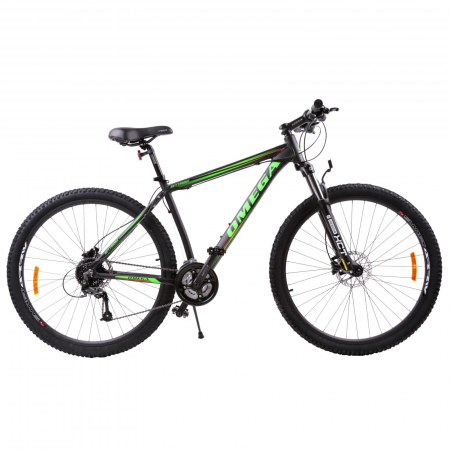 BICICLETE - Bicicleta mountainbike Omega Bettridge 29", cadru 49 cm, frana hidraulica pe disc negru/verde