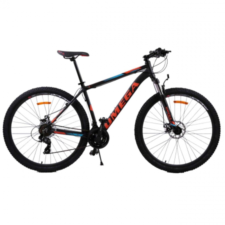 BICICLETE - Bicicleta mountainbike Omega Thomas 27.5" 2022 negru/albastru/portocaliu
