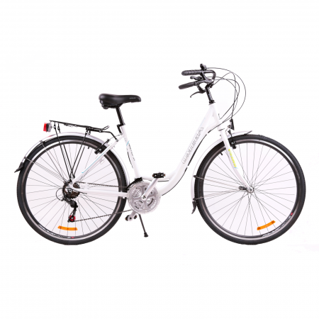 BICICLETE ORAS-TREKKING - Bicicleta Omega Ramona 28", 18 viteze, alb