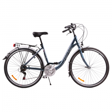 BICICLETE ORAS-TREKKING - Bicicleta Omega Ramona 28", 18 viteze, gri