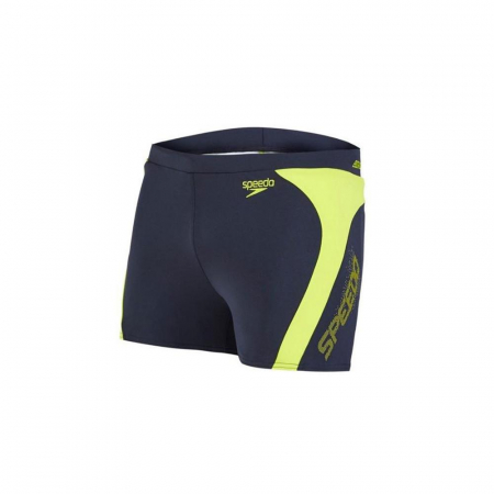 Costume de baie barbati - Boxeri inot pentru barbati Speedo Logo Splice verde/gri