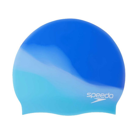 MULTISPORT - Casca inot adulti Speedo multicolor albastru - silicon 100%, confortabila, protectie par clor - Copie
