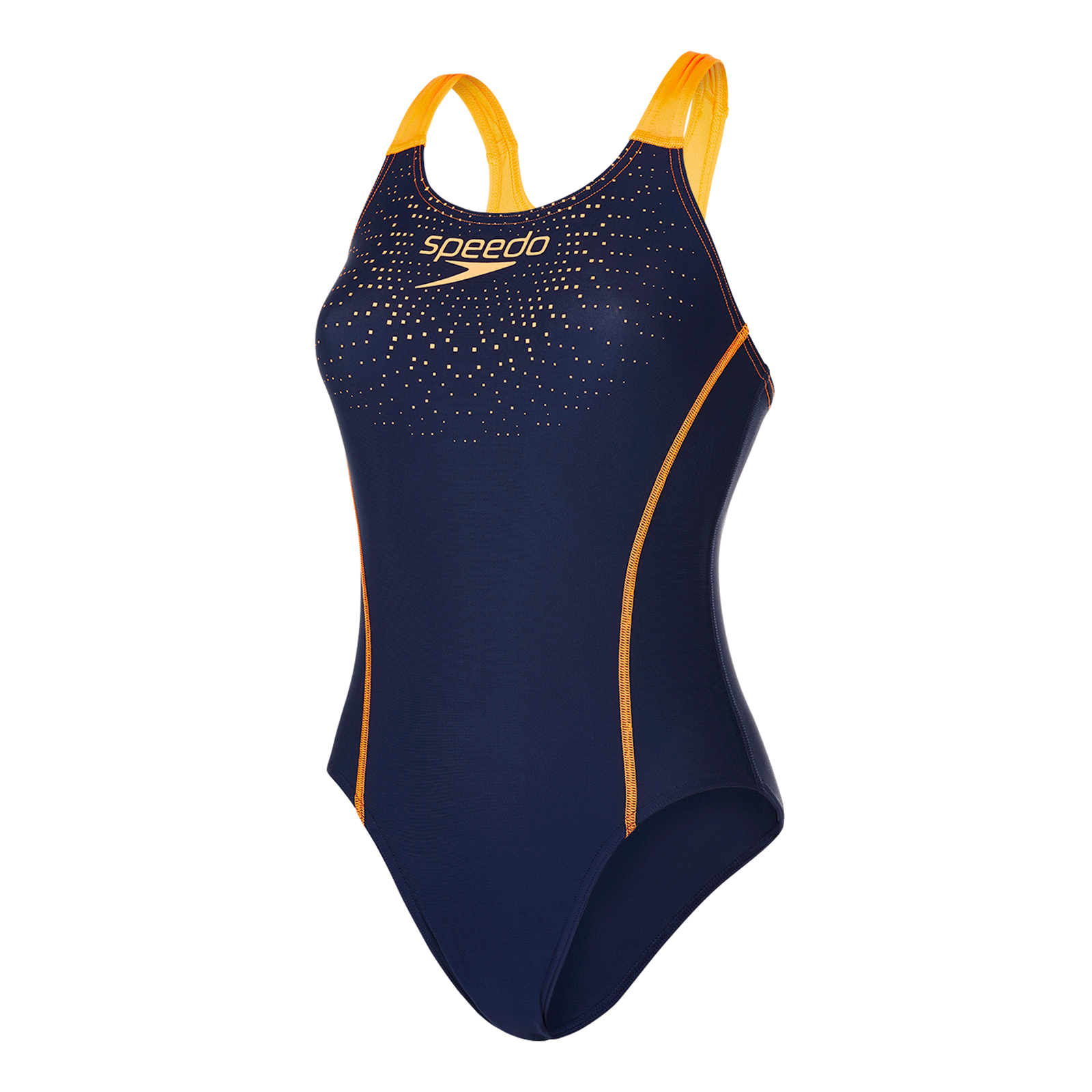 Import - Costum baie femei Speedo Gala logo medalist bleumarin