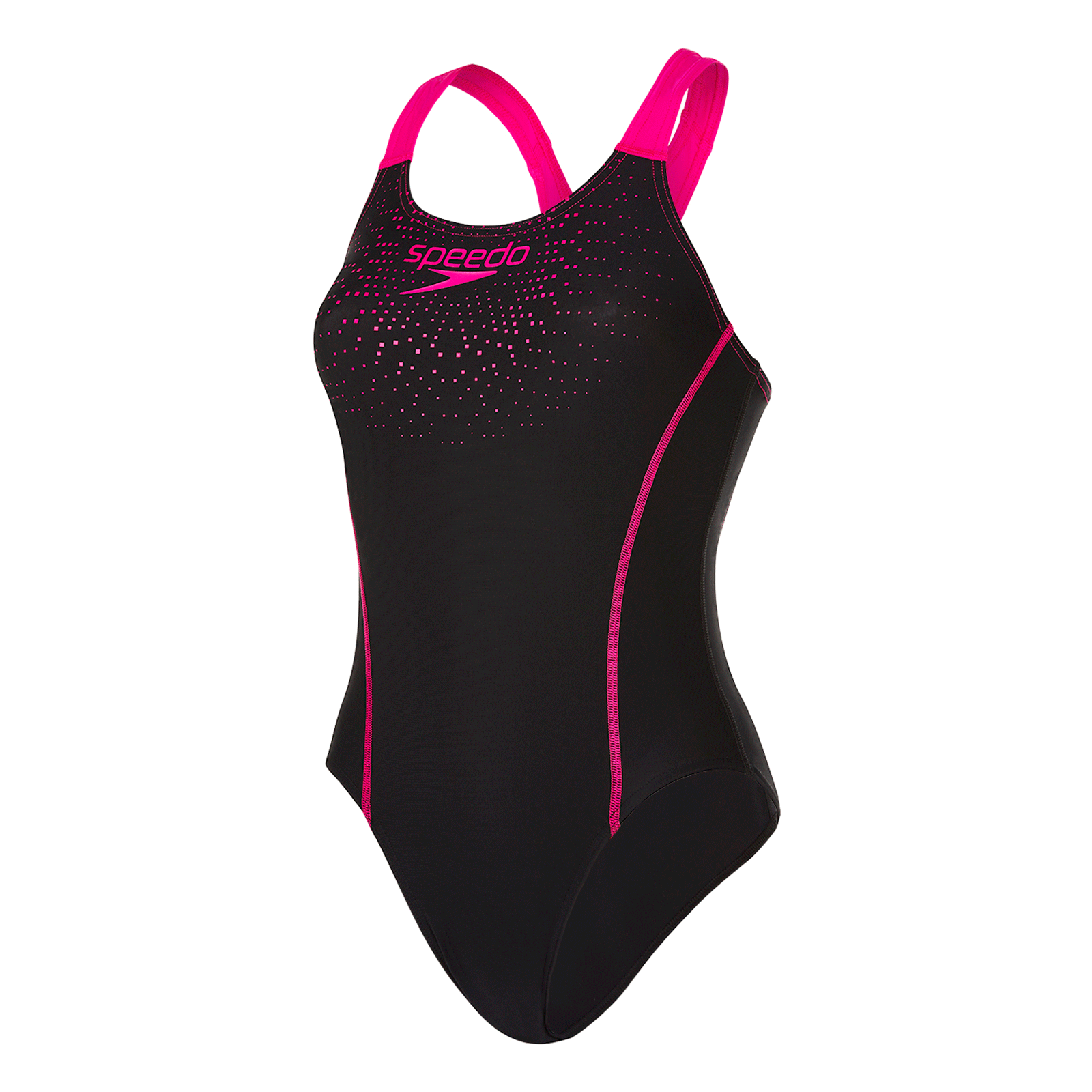 Import - Costum baie pentru femei Speedo Gala Logo Medalist negru/roz