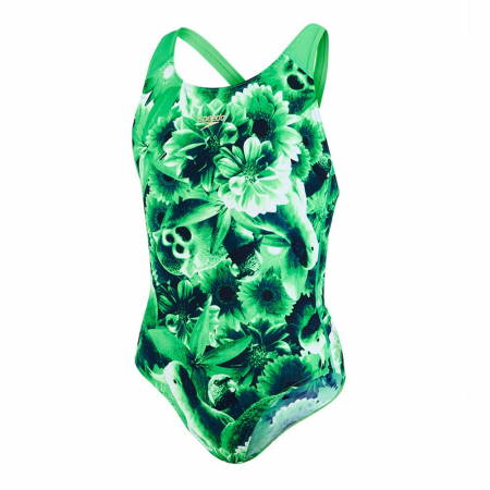 Costume de baie fete -   Costum de baie Motionkick SplashBack Speedo pentru fete verde
