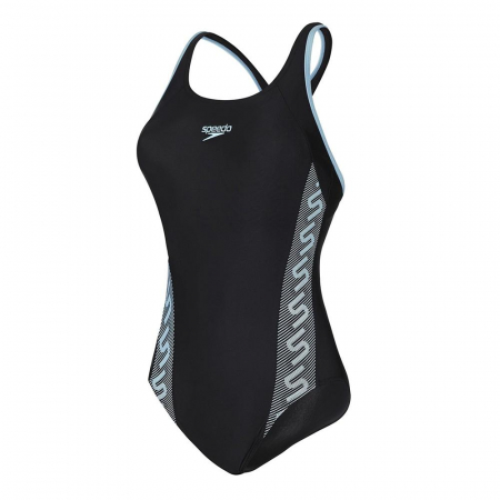 Import - Costum pentru femei Speedo monogram muscleback negru/albastru