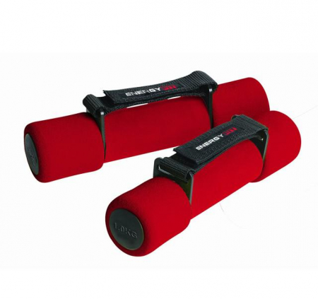 GANTERE/BARE/DISCURI - Gantere burete 2*1 kg Energy Fit rosu