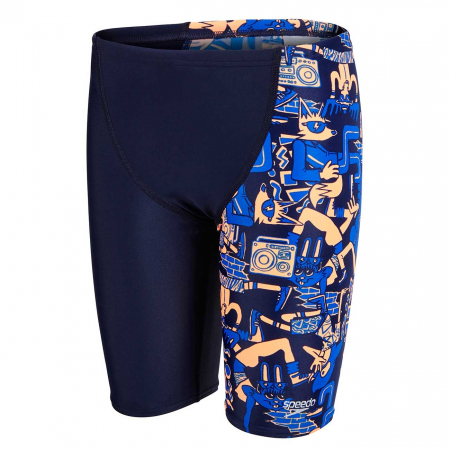 Costume de baie baieti - Jammer baieti Speedo Print Pannel bleumarin/portocaliu