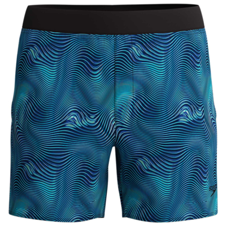 Import - Sort inot barbati Speedo Lookout Printed 18 albastru - boardshort, 4-way stretch, UPF 40+