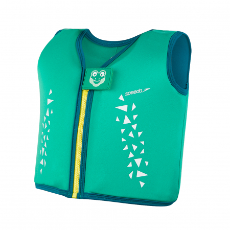 https://www.sportpartner.ro - Vesta inot copii Speedo imprimeu crocodil verde/albastru