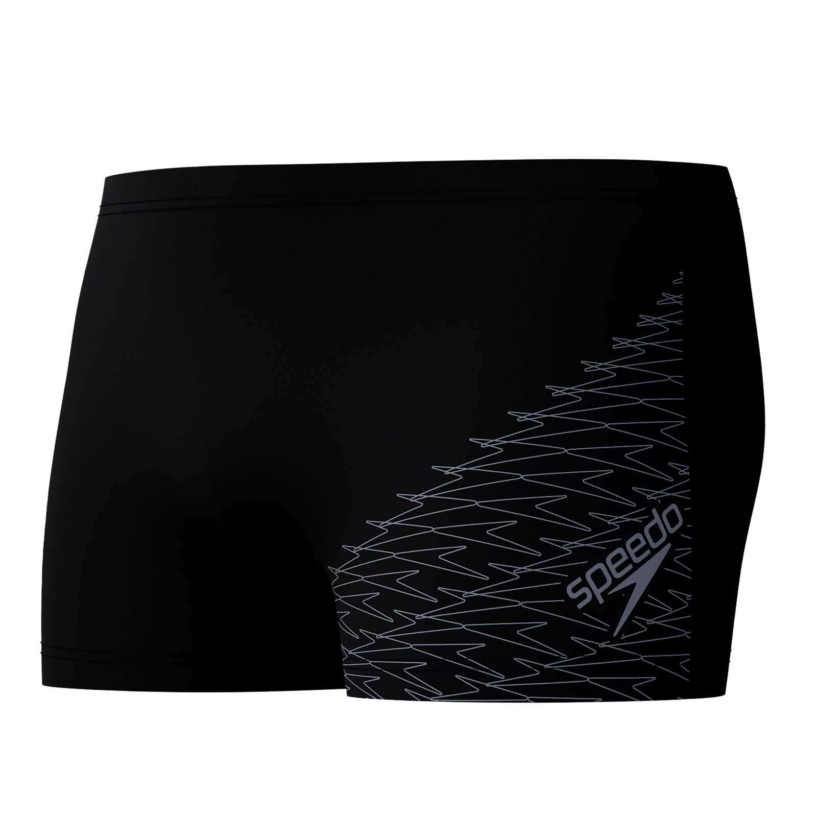 Boxeri inot barbati Speedo Medley Logo Aquashort negru - rezistenti la clor, EnduraFlex [3]